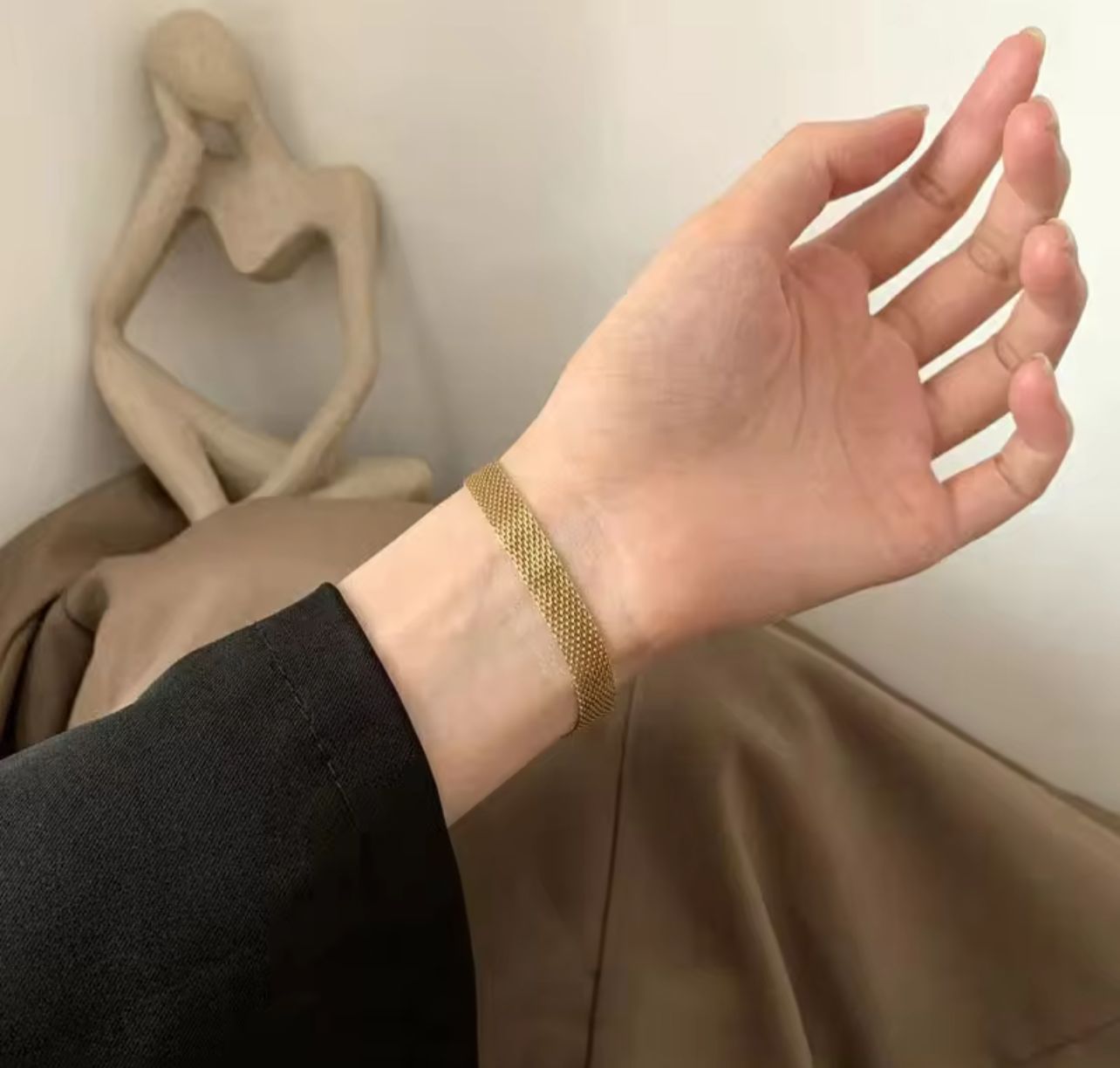 Gold Mesh Chain Bracelet