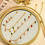 Multicolor Crystal Charm Set