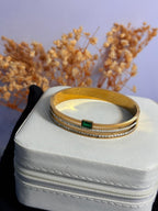 Emerald Zircon Hand Cuff