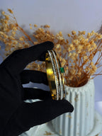 Emerald Zircon Hand Cuff