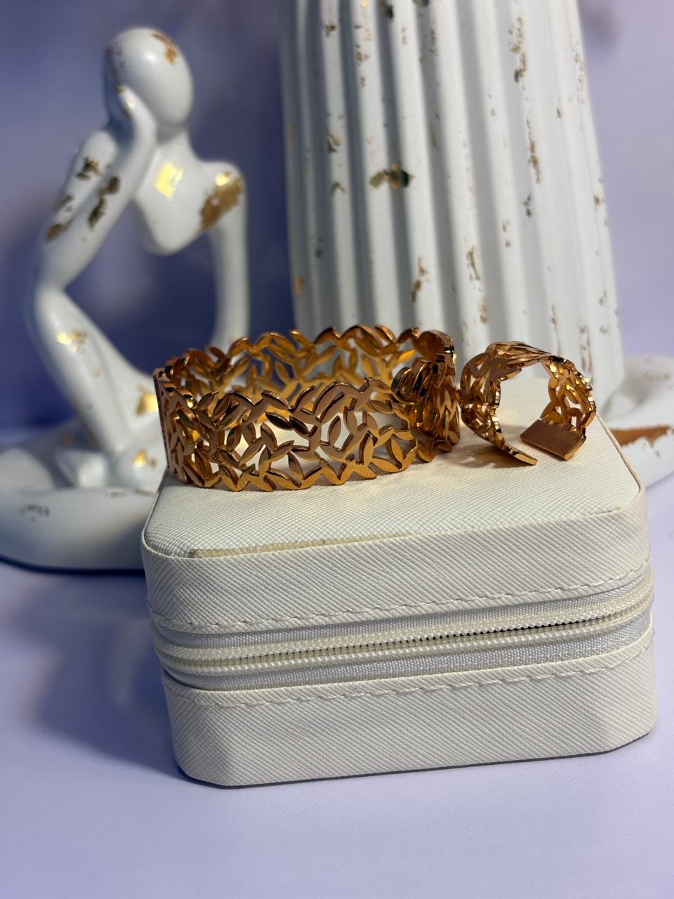 Filigree Olive Leaf Cuff and Ring Set