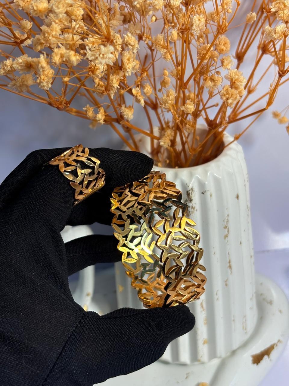 Filigree Olive Leaf Cuff and Ring Set