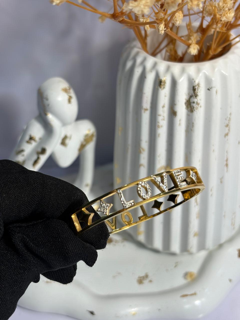 Love Hand Cuff - Stainless