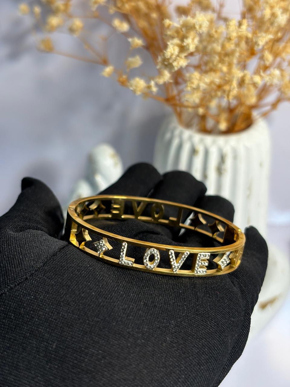 Love Hand Cuff - Stainless