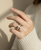 Roman Numeral Multi Layer Ring