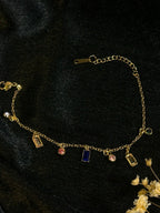 Multi Gemstone Charm Bracelet