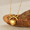 Bow Heart Necklace