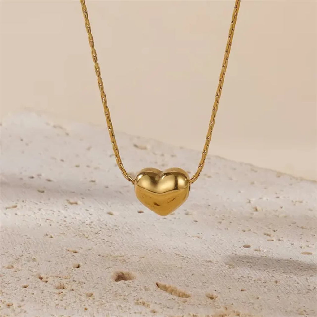 S Heart Necklace