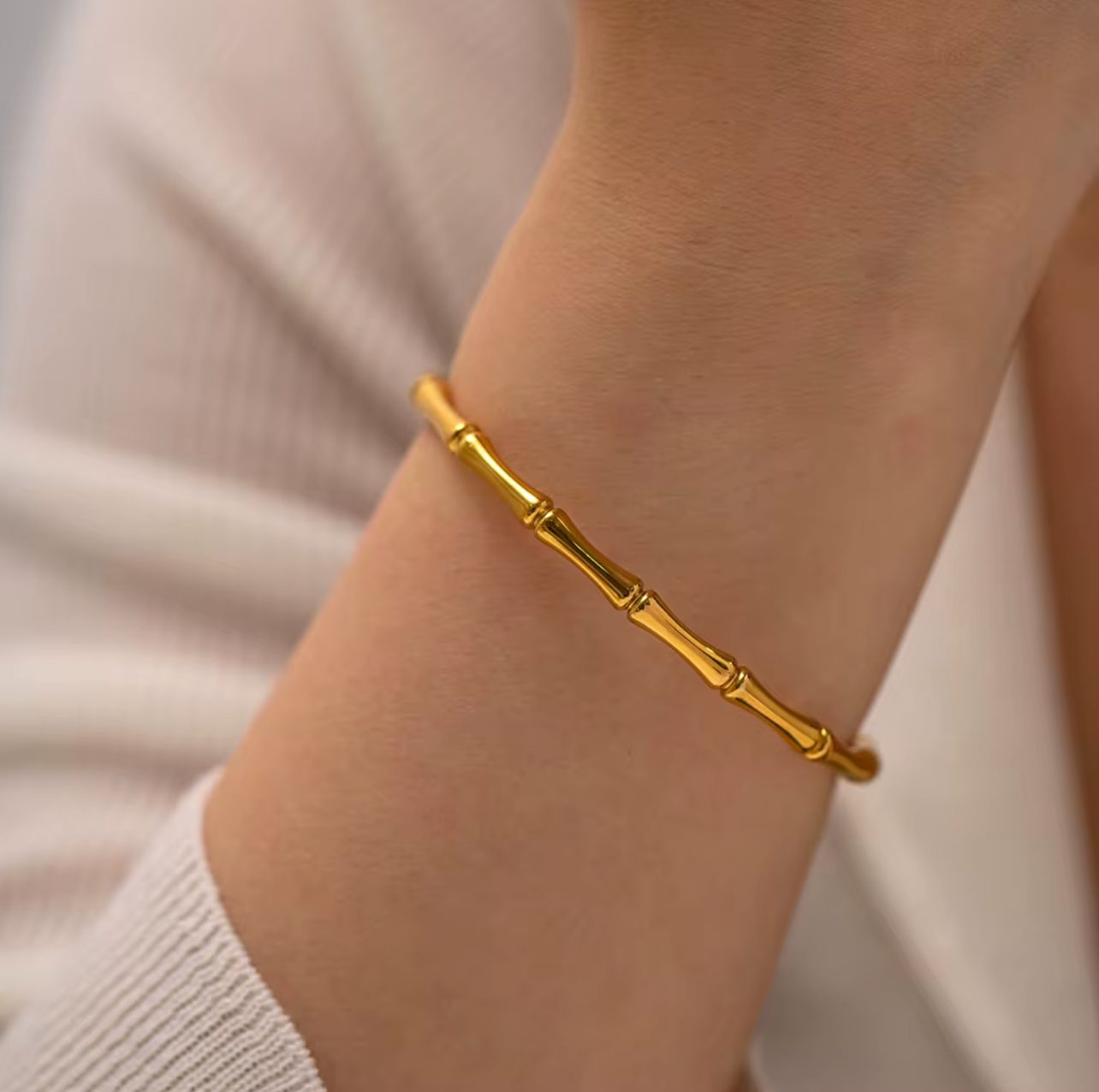 Bamboo Joint Cuff Bangle