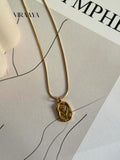 Gold Tulip Medallion Pendant