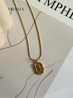Gold Tulip Medallion Pendant