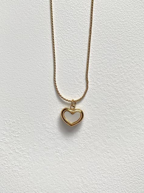 Gold Puffed Heart Pendant