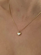 Gold Puffed Heart Pendant
