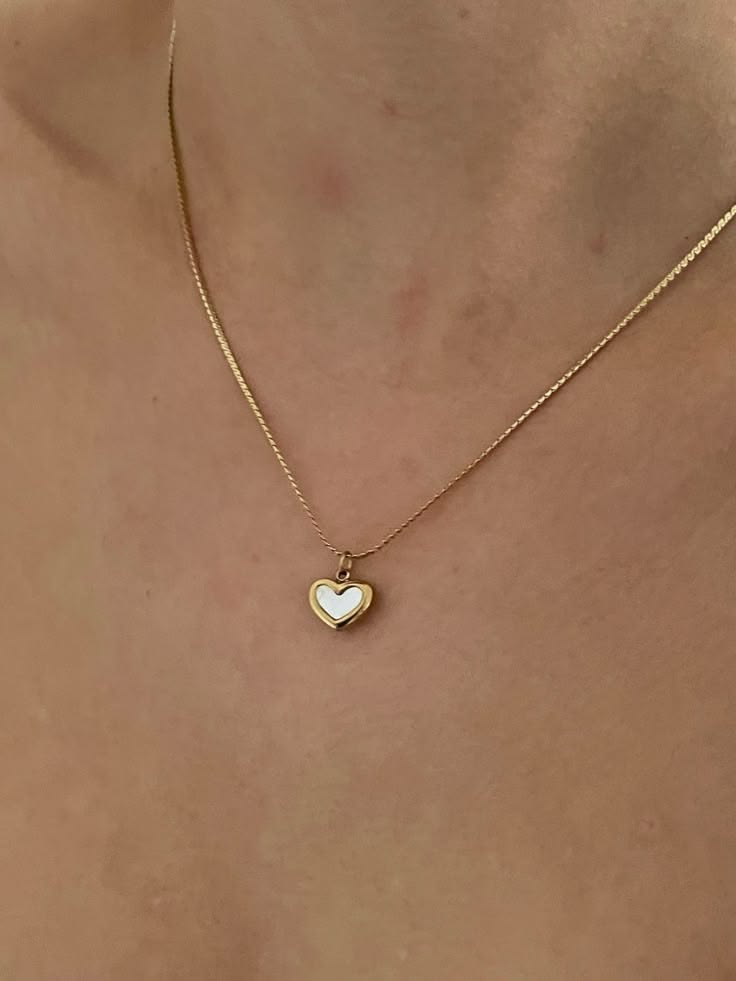 Gold Puffed Heart Pendant