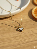 Gold Puffed Heart Pendant