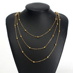 Three Layer Ball Chain Necklace
