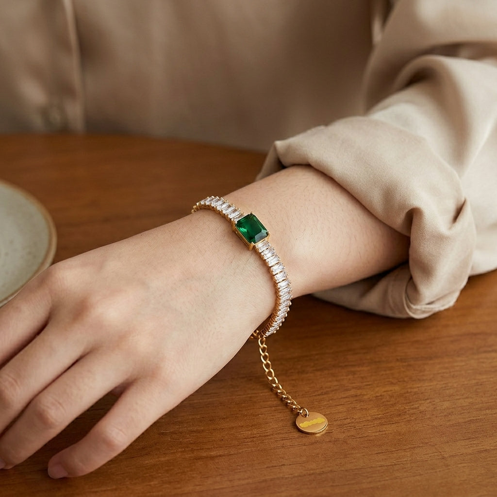 Emerald Zircon Bracelet